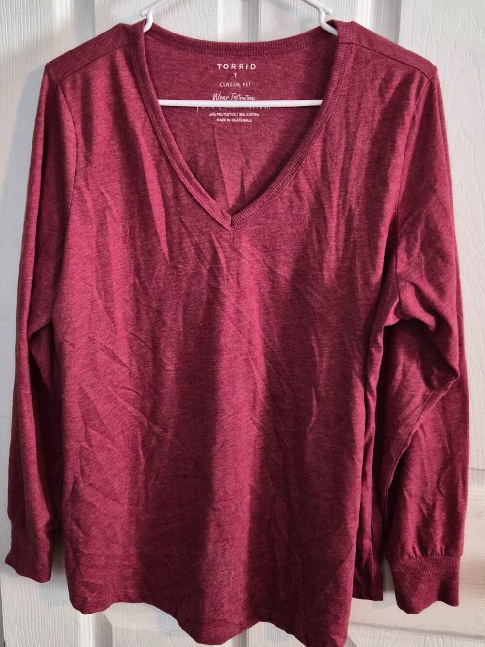 Girlfriend V-Neck Long Sleeve Tee